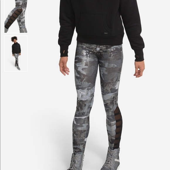 foil camo mesh lattice leggings - Picture 2 of 4